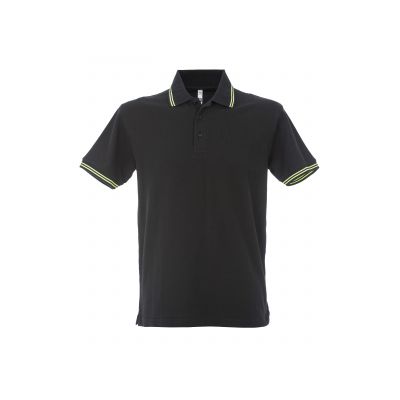 Трикотажни блузи с яка (поло), James Ross Collection Polo Paris Man Polo Paris Man Black Heather