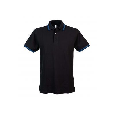 Трикотажни блузи с яка (поло), James Ross Collection Polo Paris Man Polo Paris Man Coal Black