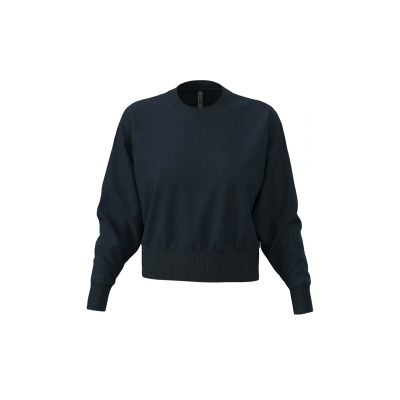 Ватирани блузи и блузи с дълъг ръкав, Next Level Apparel N9087 N9087-  Къса овърсайз  дамска блуза Blue Midnight