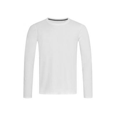 Ватирани блузи и блузи с дълъг ръкав, Stedman ST9620 ST9620 Clive Long Sleeve T-shirt White