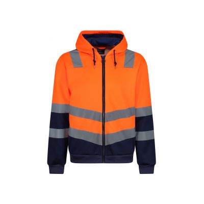 Hoodies and polar clothing, Work clothes, Regatta Professional TRF625  TRF625 Pro Hi Vis Full Zip Hoodie Orange